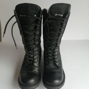 Miss Sixty Black 3/4 Lace-Up Combat Boots